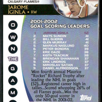Jarome Iginla 2002 2003 Topps Own The Game Card #OTG6