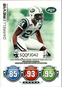 Darrell Revis 2010 Topps Attax Code Card Series Mint Card