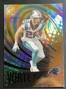 Christian McCaffrey 2022 Donruss Vortex Series Mint Insert Card #VTX-10