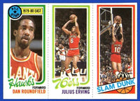 Julius Erving Ron Brewer Dan Roundfield 1980 1981 Topps Series Card #258
