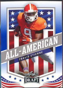 Travis Etienne 2021 Leaf Draft All-American Blue Series Mint Rookie Card #44