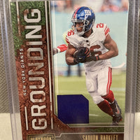 Saquon Barkley 2022 Panini Playbook Grounding Series Mint Card #G-6