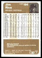 Jim Rice 1983 Fleer Series Mint Card #194
