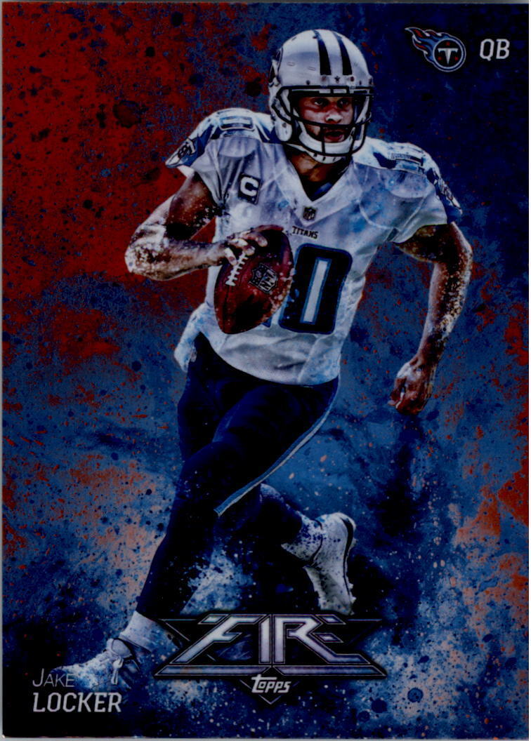 Jake Locker 2014 Topps Fire Flame Foil Series Mint Card #28