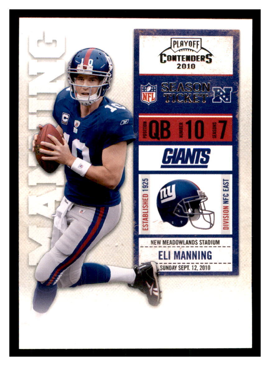 Eli Manning 2010 Playoff Contenders Series Mint Card #64