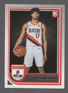 Shaedon Sharpe 2022 2023 Panini Hoops Basketball Series Mint Rookie Card #237