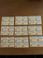 1991 Topps Borden Cracker Jack Complete 9 Panel Set
