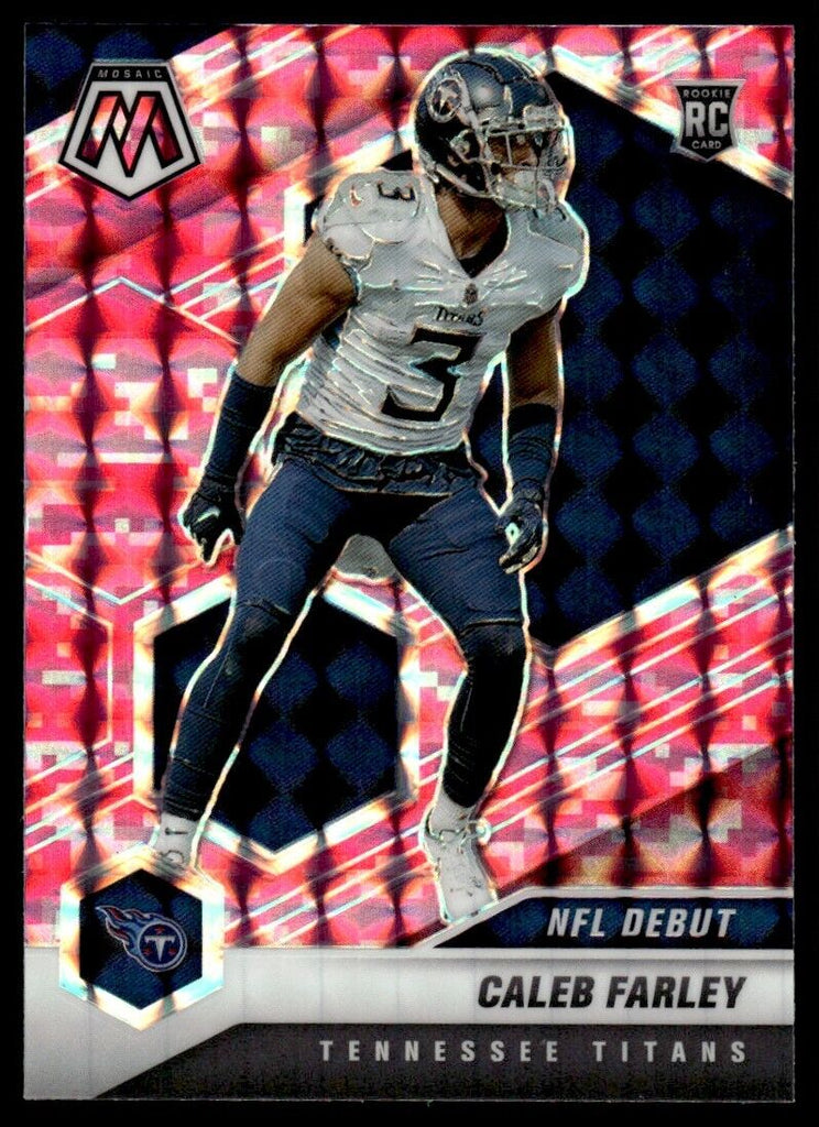 Caleb Farley 2021 Panini Mosaic Pink Prizm Series Mint Rookie Card