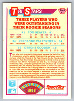 Dwight Gooden Tom Seaver 1986 Sportflics Rookies Tri Stars Series Mint Card #47
