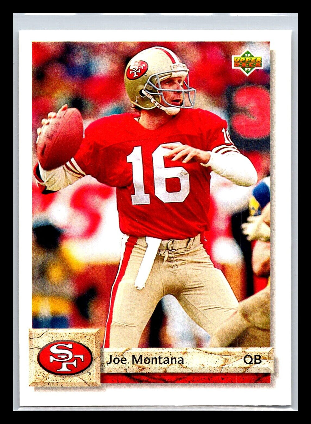 Joe Montana 1992 Upper Deck Series Mint Card #560