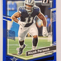 Micah Parsons 2023 Donruss Press Proof Blue Series Mint Card #78