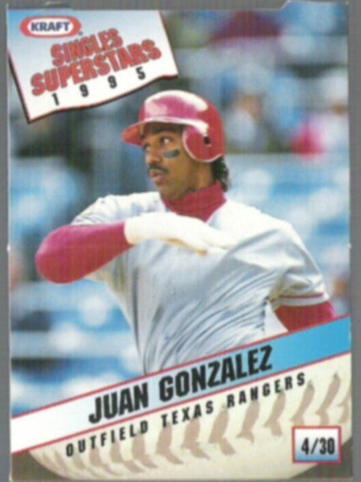 Juan Gonzalez 1995 Kraft Singles Superstars Pop-Ups Food Issue Series Mint Card #4