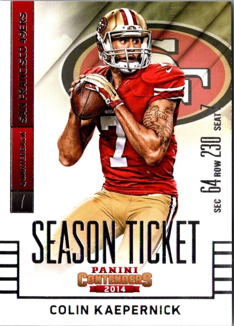 Colin Kaepernick 2014 Panini Contenders Season Ticket Series Mint Card #3