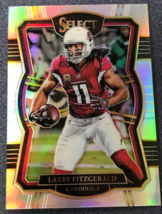 Larry Fitzgerald 2017 Panini Select Premier Level Silver Prizm Series Mint Card #193