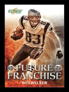 Wes Welker 2008 Score Future Franchise Series Mint Card  #F-13