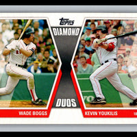 Wade Boggs and Kevin Youkilis 2011 Topps Diamond Duos Series Mint Card  #DD-BY