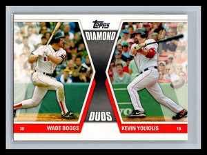 Wade Boggs and Kevin Youkilis 2011 Topps Diamond Duos Series Mint Card  #DD-BY