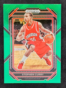 Stephen Curry 2023 2024 Panini Prizm Draft Picks Green Prizm Series Mint Card #53
