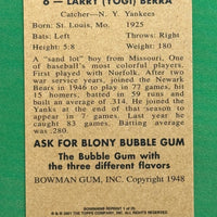 Yogi Berra 2001 Bowman Baseball Rookie Reprints 1948 Series Card #6