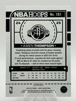 Amen Thompson 2024 2025 Panini Hoops Series Mint Card #151
