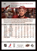 Steven Reinprecht 2008 2009 Upper Deck Exclusives Card #402   Only 100 made
