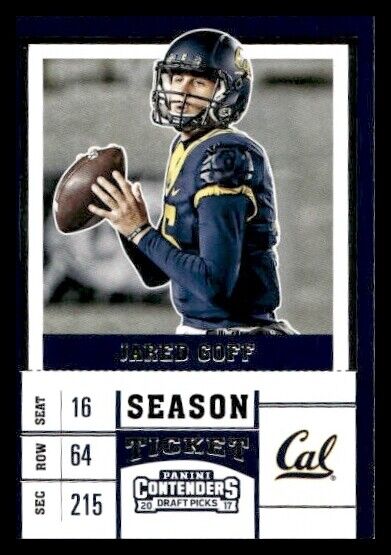 Jared Goff 2017 Panini Contenders Draft Picks Series Mint Card #46