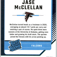 Jase McClellan 2024 Donruss Optic Purple Shock Series Mint Rookie Card #243