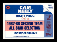Cam Neely 1988 1989 Topps Stickers Card #9

