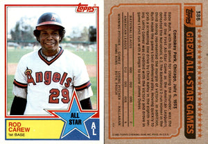 Rod Carew 1983 Topps All Star Series Mint Card #386