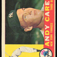 Andy Carey 1960 Topps Series Good Condition Card #196