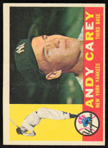 Andy Carey 1960 Topps Series Good Condition Card #196