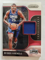 Mfiondu Kabengele 2019 2020 Panini Prizm Sensational Swatches Series Mint Player Worn Materials ROOKIE Card #SS-MKB
