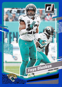 Foye Oluokun 2023 Donruss Blue Press Proof Series Mint Card #136