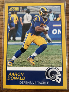 Aaron Donald 2019 Score Gold Series Mint Card #295