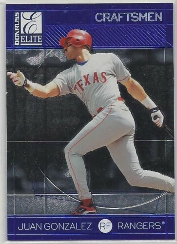 Juan Gonzalez 1998 Donruss Elite Craftsmen Series Mint Card #20  3,500 Made