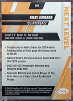 Riley Leonard 2025 Sage Next Level Series Mint Rookie Card #86
