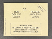 Reggie Jackson  Ben Oglivie 1981 Topps Baseball Sticker #11
