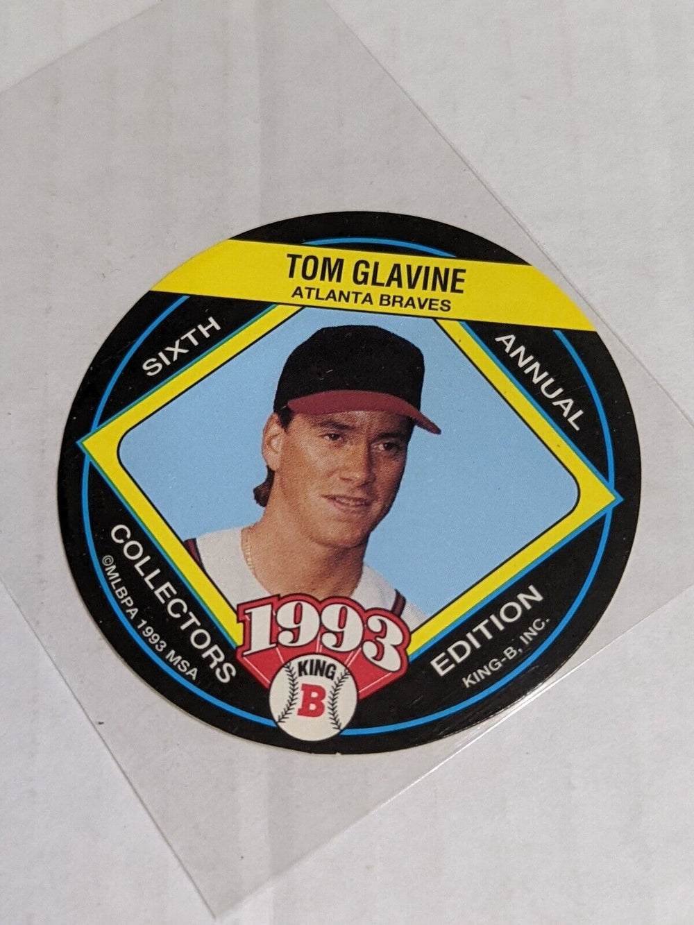 Tom Glavine 1993 King-B Collector's Edition Disc #19