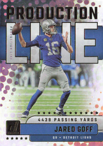 Jared Goff 2023 Donruss Production Line Series Mint Card #PDL-6