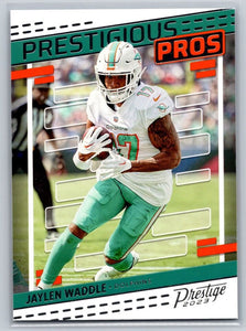 Jaylen Waddle 2023 Panini Prestige Xtra Points Prestigious Pros Series Mint Card #PP-14