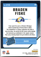 Braden Fiske 2024 Donruss Optic Purple Shock Series Mint Rookie Card #210
