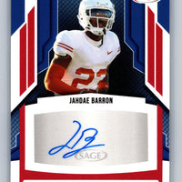 Jahdae Barron 2024 Sage Red Autograph Mint Card #A-JB
