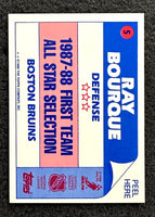 Ray Bourque 1988 1989 Topps Stickers Card #5
