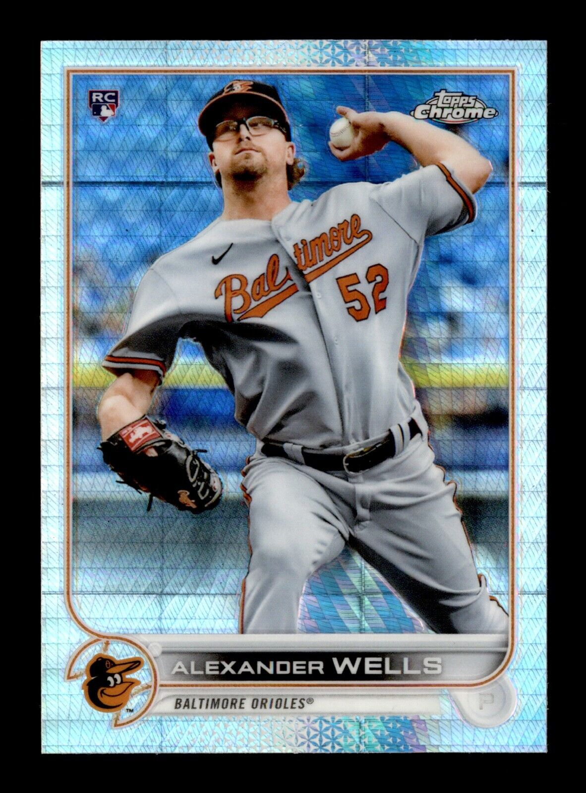 Alexander Wells 2022 Topps Chrome Refractor Series Mint Card #49