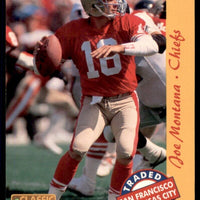 Joe Montana 1993 Classic Pro Line Live Series Mint Card #124