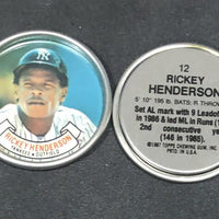 Rickey Henderson 1987 Topps Baseball Coin #12