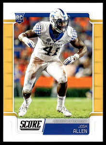 Josh Allen 2019 Score Gold Parallel Series Mint Rookie Card #364