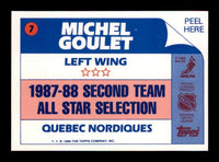 Michel Goulet 1988 1989 Topps Stickers Card #7
