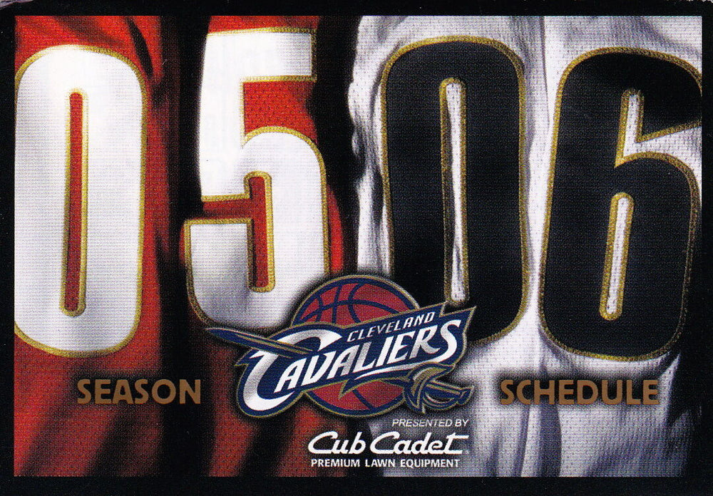 2005 2006 NBA Cleveland Cavaliers Pocket Schedule