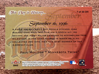 Paul Molitor 2002 Fleer Tradition Update This Day In History Series Mint Card #U7
